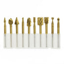 10Pcs/set Wood Milling Cutter Tool Carving Rasps Rotary File Burrs Bit S DTO