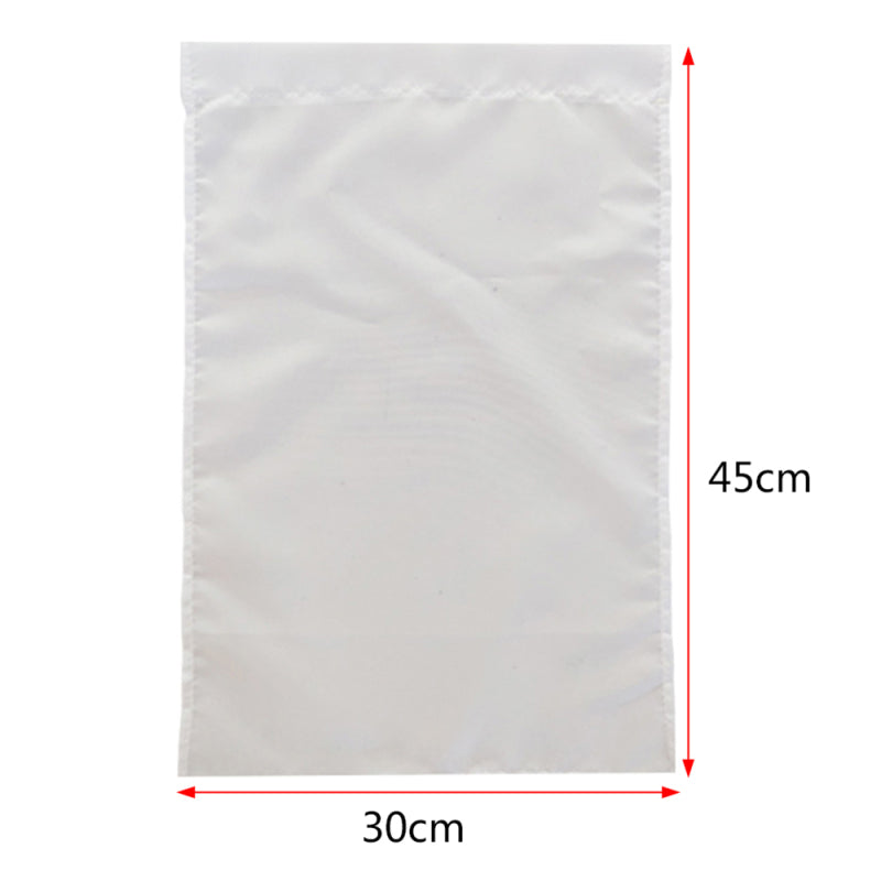 10Pcs DIY White Polyester Blank Garden Flag for Camper Banner Lawn Yard PDA