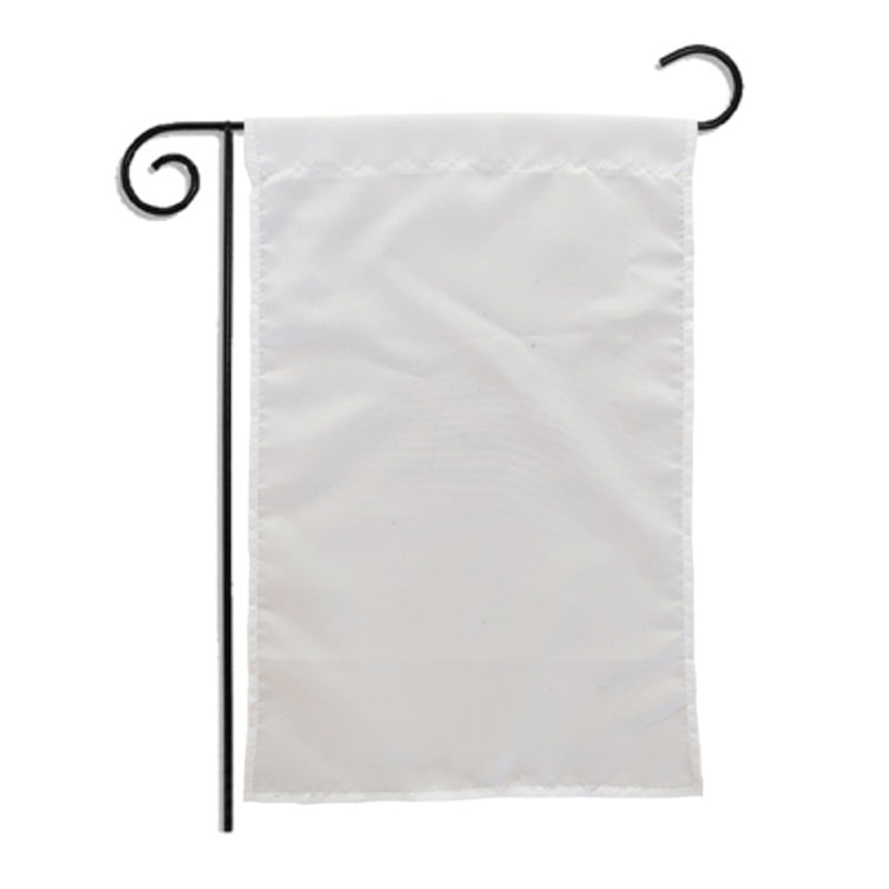10Pcs DIY White Polyester Blank Garden Flag for Camper Banner Lawn Yard PDA