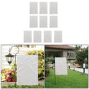 10Pcs DIY White Polyester Blank Garden Flag for Camper Banner Lawn Yard PDA