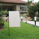 10Pcs DIY White Polyester Blank Garden Flag for Camper Banner Lawn Yard PDA