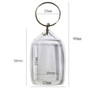 5Pcs Clear Acrylic Blank Photo Picture Frame Key Ring Keychain Keyring Gift