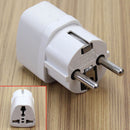 1Pc White USA/UK/AU to Euro Europe AC Power Plug Socket Travel Adapter Cd