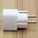 1Pc White USA/UK/AU to Euro Europe AC Power Plug Socket Travel Adapter Cd