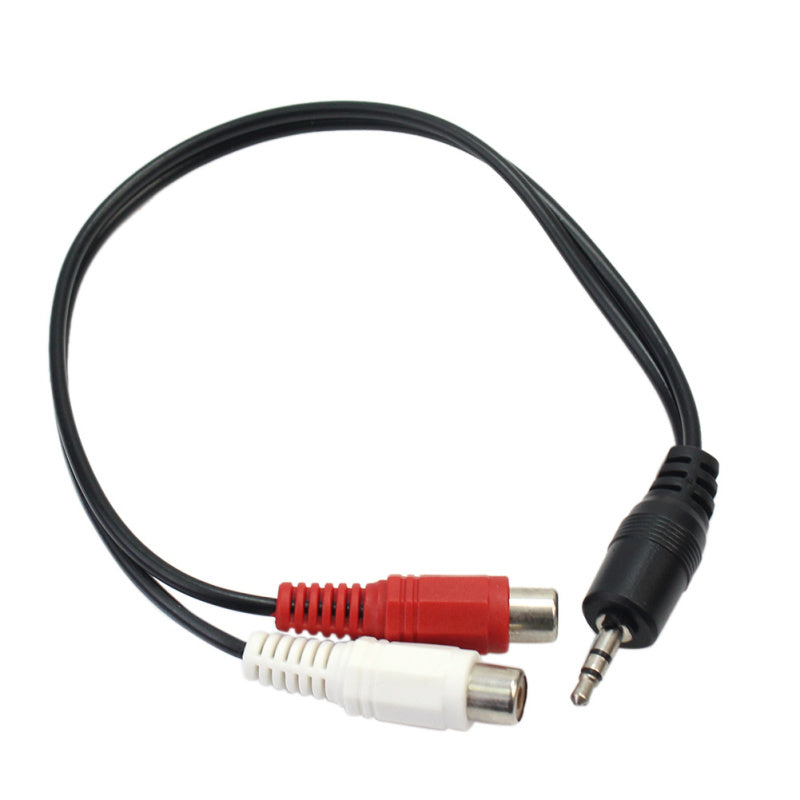 3.5mm 1/8" 1 Female to 2 Dual RCA Male Y Splitter Audio Stereo  Cable Adapter
