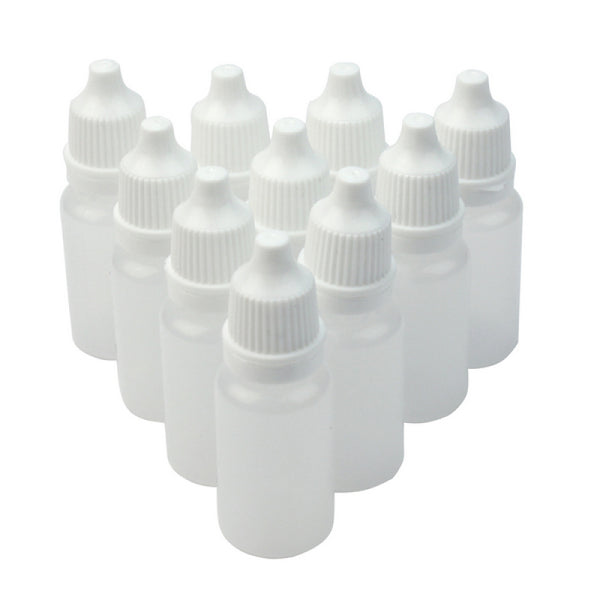 50pcs 10ml Empty Squeezable Plastic-Dropper Bottles Eye Liquid Screw Cap GTY