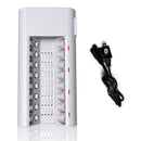 US 8 Slots 110-240V Fast Charger Fr AA AAA Ni-MH / Ni-Cd Rechargeable B EDH