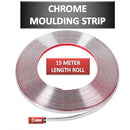 15M/6mm Chrome Self Adhesive Car SUV Edge Styling Moulding Trim Strip Protector