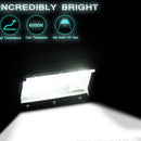 5inch 72W 2-Row LED Work Light Bar Flood Lamp for Off-road SUVs Boats UNK XQS