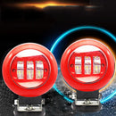 LED Light Red Work Flood Light 30W 6000K Super Bright for Car SUV Truck RRI SDH