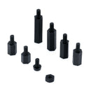 M3 Nylon Black Hex M-F Stand off Set Spacers/ Screw/ Nut Assorted Kit UWO
