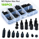 M3 Nylon Black Hex M-F Stand off Set Spacers/ Screw/ Nut Assorted Kit UWO