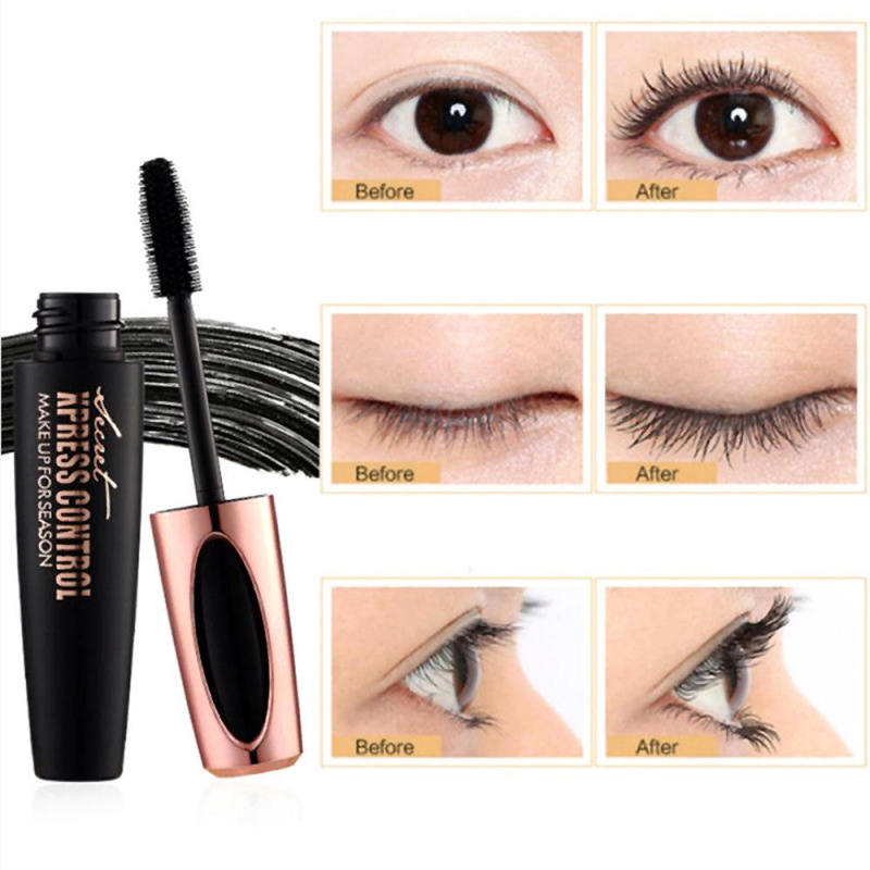 Black Eye Lashes Women Big Eyes Silk Fiber Eyelash Mascara Makeup Extension TWI