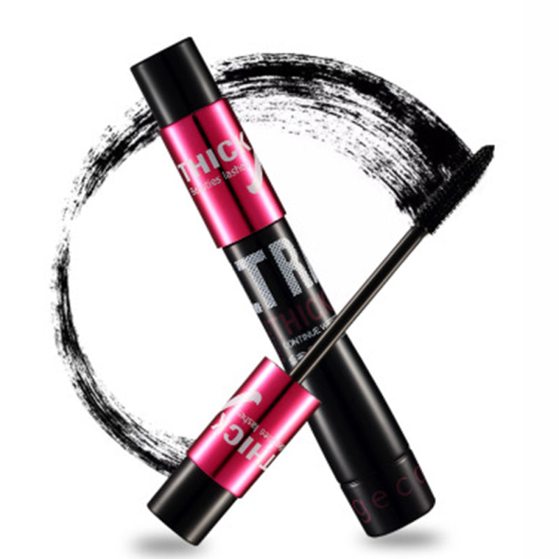 2PCS/Kitt 4D Mascara Waterproof Silk Fiber Volume Double Curling Makeup E PIL