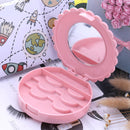1Pc Cute Pink Plastic Bowknot False Eyelashes Storage Box Makeup Case Mi EJF