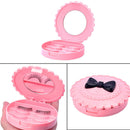 1Pc Cute Pink Plastic Bowknot False Eyelashes Storage Box Makeup Case Mi EJF