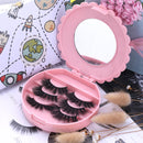 1Pc Cute Pink Plastic Bowknot False Eyelashes Storage Box Makeup Case Mi EJF