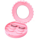 1Pc Cute Pink Plastic Bowknot False Eyelashes Storage Box Makeup Case Mi EJF