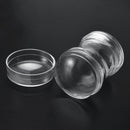2pcs/set Clear Silicone Jelly Nail Art Stamper & Scraper Plate Stamping SEG