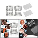 2pcs/set Clear Silicone Jelly Nail Art Stamper & Scraper Plate Stamping SEG