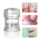 2pcs/set Clear Silicone Jelly Nail Art Stamper & Scraper Plate Stamping SEG