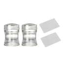 2pcs/set Clear Silicone Jelly Nail Art Stamper & Scraper Plate Stamping SEG