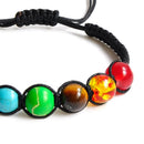 Supernatural Chakra Yoga Bracelet Healing Balance Lava Reiki Stones Bra YYQ