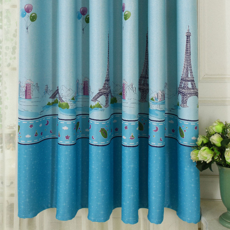 1*2M hot Air Balloon Tower Blockout Photo Curtain Print Curtains Drapes US SRL
