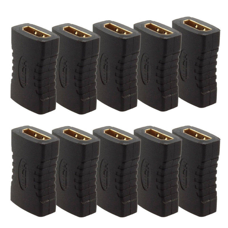 10Pc Useful HDMI Female to Female Coupler Extender Adapter Connector HDTV URS
