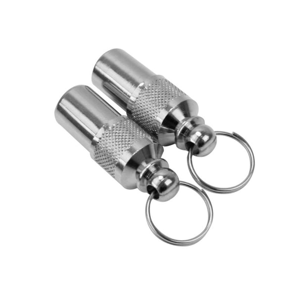 2 Pcs Stainless Steel Pet Dog Cat Puppy Anti-Lost ID Label Tag Barrel Tubes