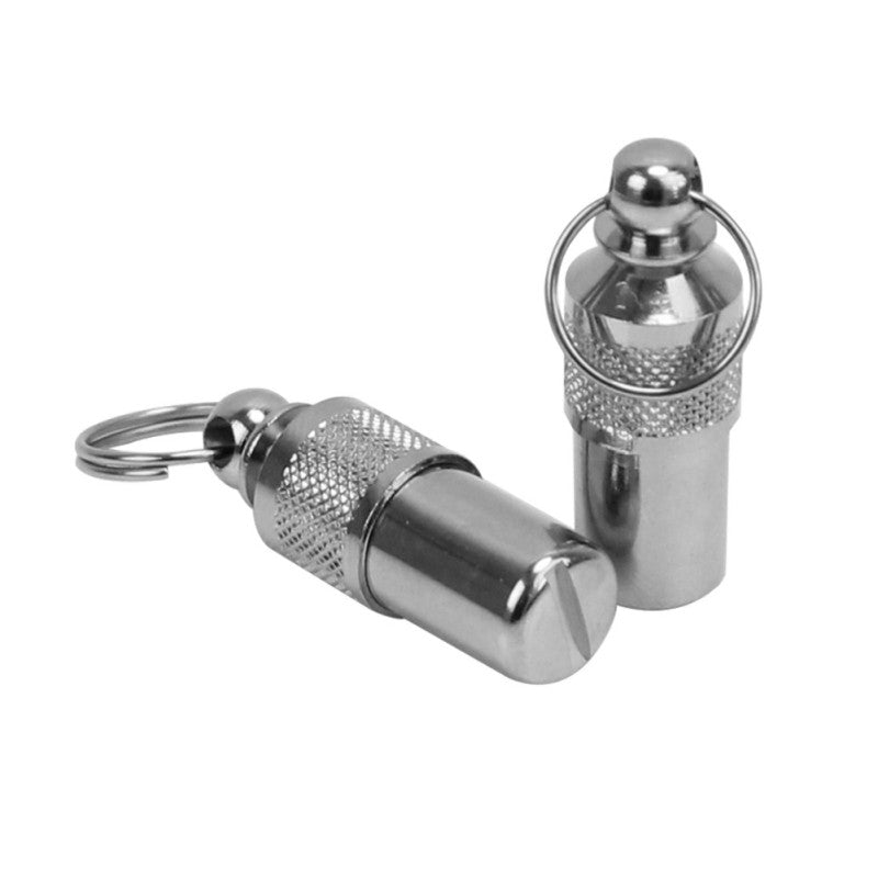 2 Pcs Stainless Steel Pet Dog Cat Puppy Anti-Lost ID Label Tag Barrel Tubes