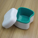 Denture Bath Case Container Dental False Teeth Storage Box Rinsing Bask FSH