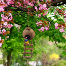 Natural Coconut Shell Bird Nest House Hut Cage Feeder Pet Parrot Parake TDJ