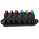 6 Way Fuse Holder Box Car Vehicle Circuit Blade Fuse Box Block + 6PCS Fuse UQR