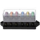 6 Way Fuse Holder Box Car Vehicle Circuit Blade Fuse Box Block + 6PCS Fuse UQR
