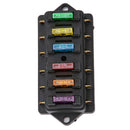 6 Way Fuse Holder Box Car Vehicle Circuit Blade Fuse Box Block + 6PCS Fuse UQR
