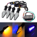 4x Motorcycle LED Turn Signal Indicator Blinker Amber Light + Flasher Rel CJX