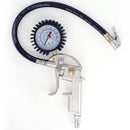 220 psi Lock On Tire Inflator with Air Pressure Gauge Pistol Chuck Flexible Hose