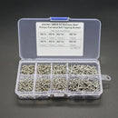800pc M2 4-20mm Carbon Steel Cross Flat Head Self Tapping Screws w/ Box As QXO