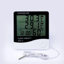 Digital LCD Temperature and Humidity Meter Weather Station Indoor Outdoor Clock