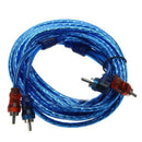 5M 2 RCA to 2 RCA Plug Car Audio System Amplifier Braided Copper Cable Cord DVH