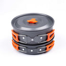 8Pcs/ Set Portable Outdoor Cooking Camping Hiking Cookware Picnic Bowl Pot CFZ