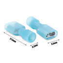 100X Fully Insulated Blue Female Wire Spade Crimp Connector Terminal WDE