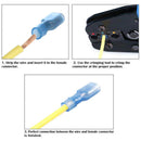 100X Fully Insulated Blue Female Wire Spade Crimp Connector Terminal WDE