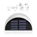 LED Solar Power Wall Garden Lights Outdoor Fence Lamp Light White Energy- UDM