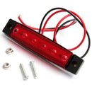 24V 6 LED Red Rear Side Marker Light Position For Truck Trailer Lorry Wate LWF