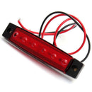 24V 6 LED Red Rear Side Marker Light Position For Truck Trailer Lorry Wate LWF