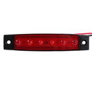 24V 6 LED Red Rear Side Marker Light Position For Truck Trailer Lorry Wate LWF