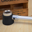 Hand Held 45x Magnify Glass Magnifier Loupe with Scale 3 Lights for Jewellery