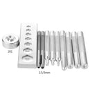 11pcs Set Craft Tool Die Punch Snap Rivet Setter Base Kit For DIY Leathe YLI
